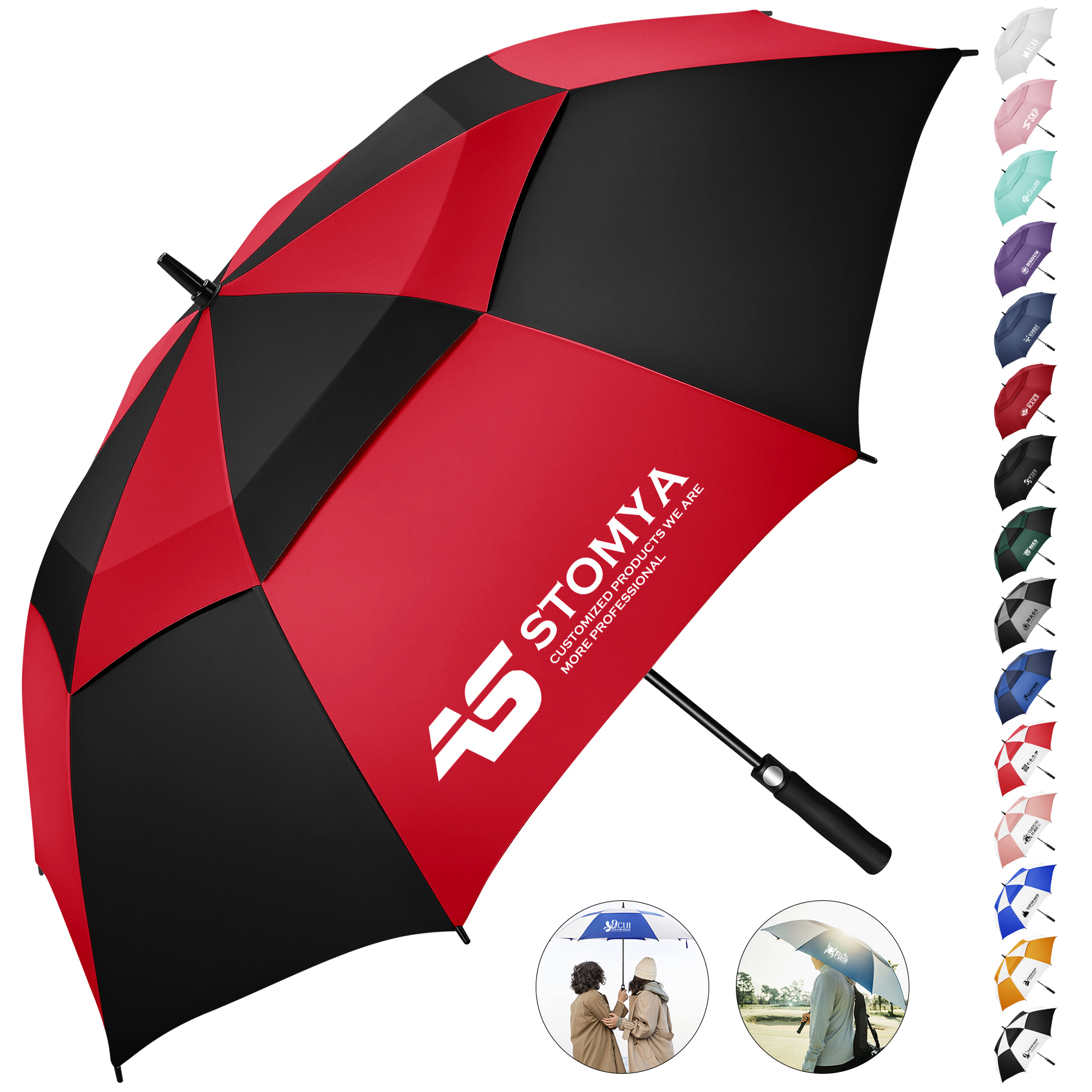 Auto Open Curved Golf Umbrella
