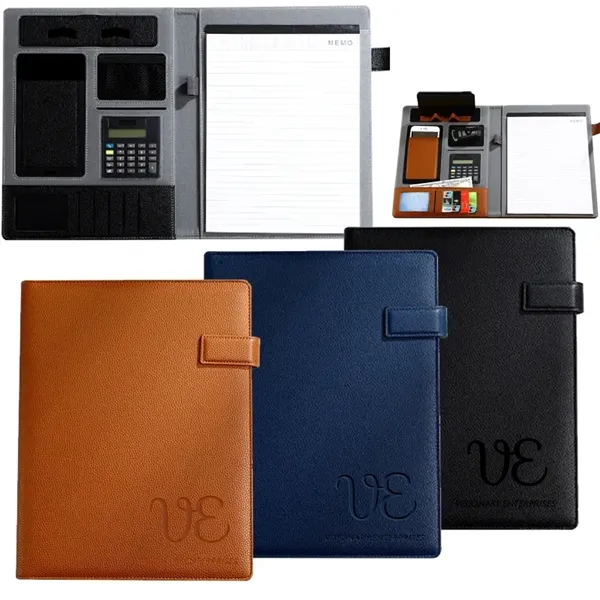A4 Leather PU Folder File Padfolio