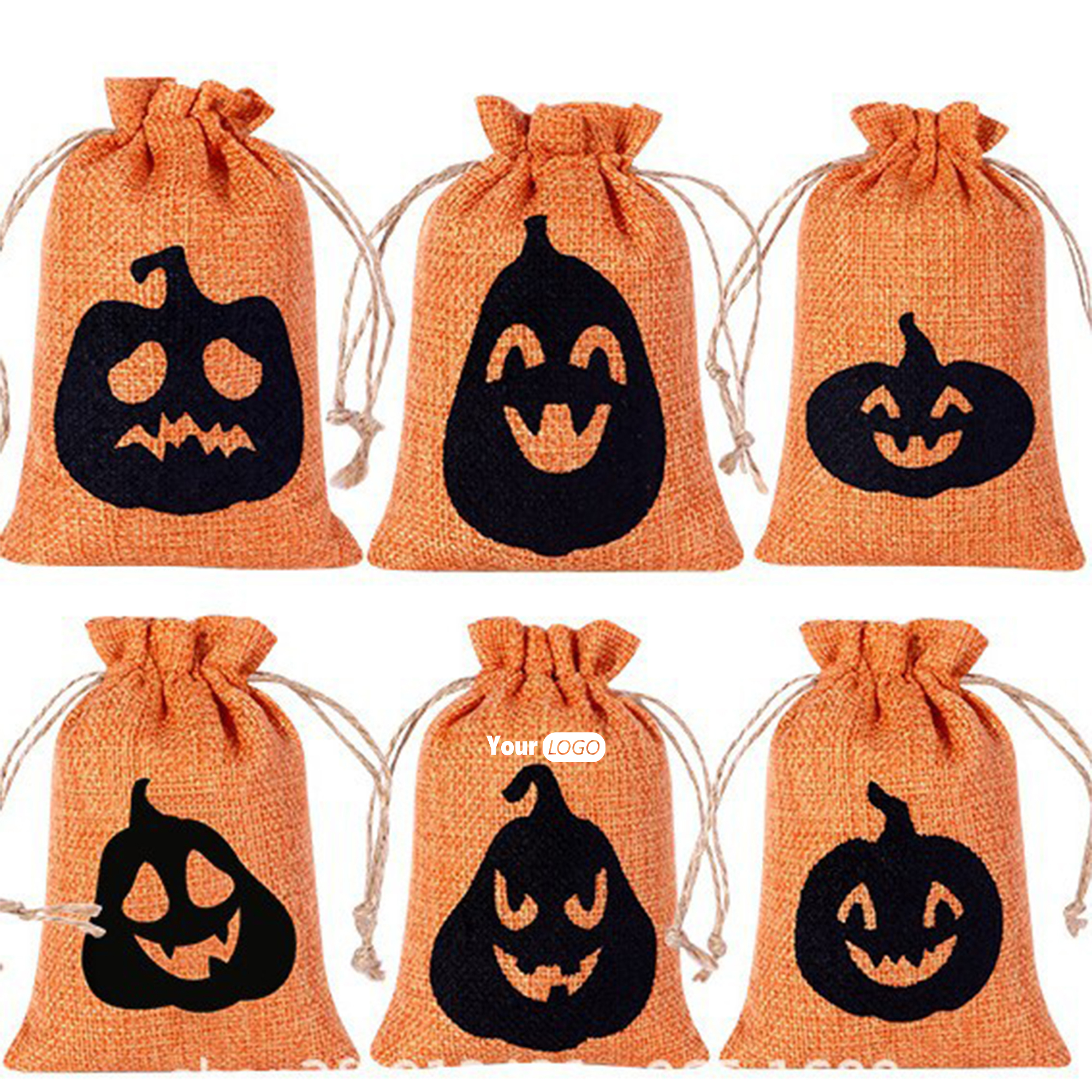 Pumpkin Face Halloween Gift Bags