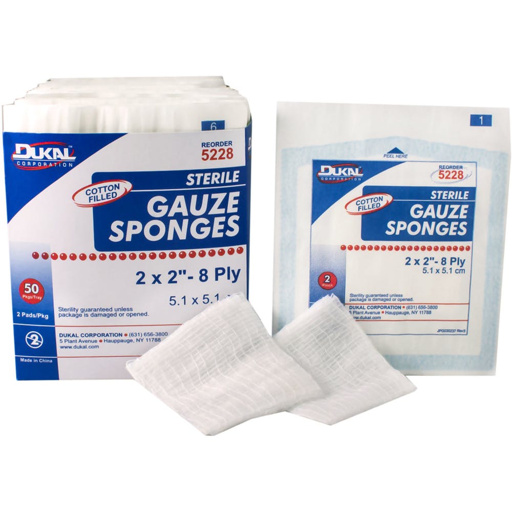 Type VII Gauze Sponges - 8 Ply X-Ray Detectable 3