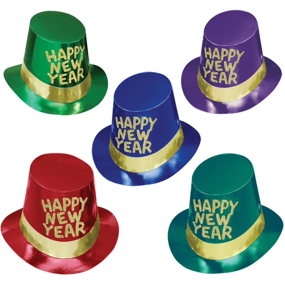 New Years Eve Hi-Hats - Assorted One Size 3