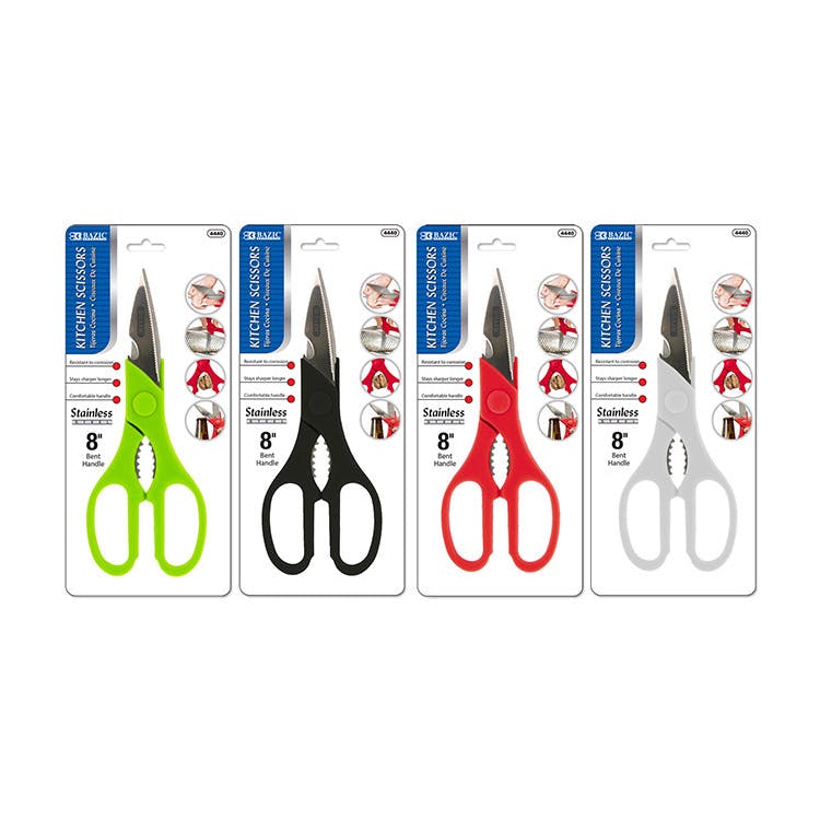 8" Kitchen Scissors - Stainless Steel Assorted 3
