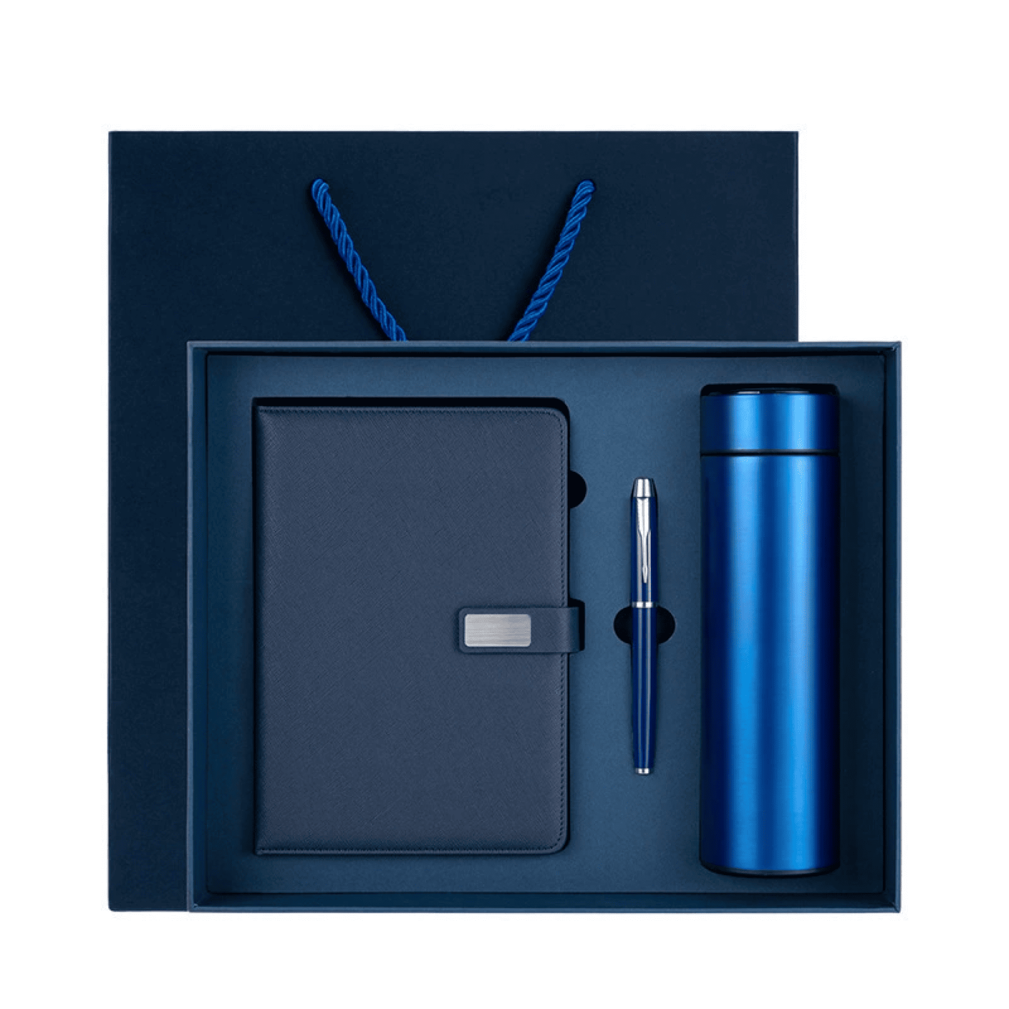 MOQ 25 Faux Leather A5 Notebook & Thermos Gift Set 7