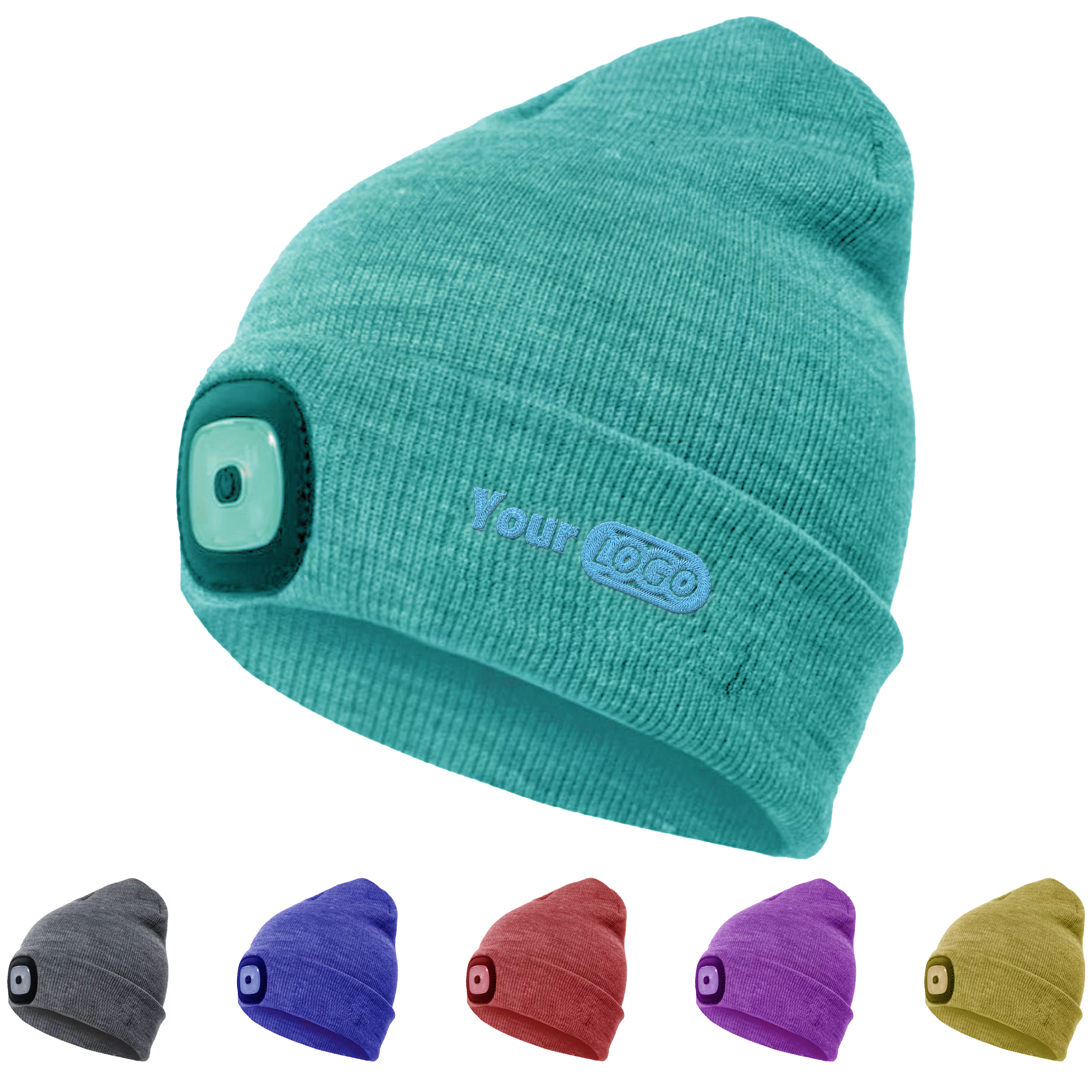 Yarn Hands-Free Led Beanie Hat For Winter Sports And Activities