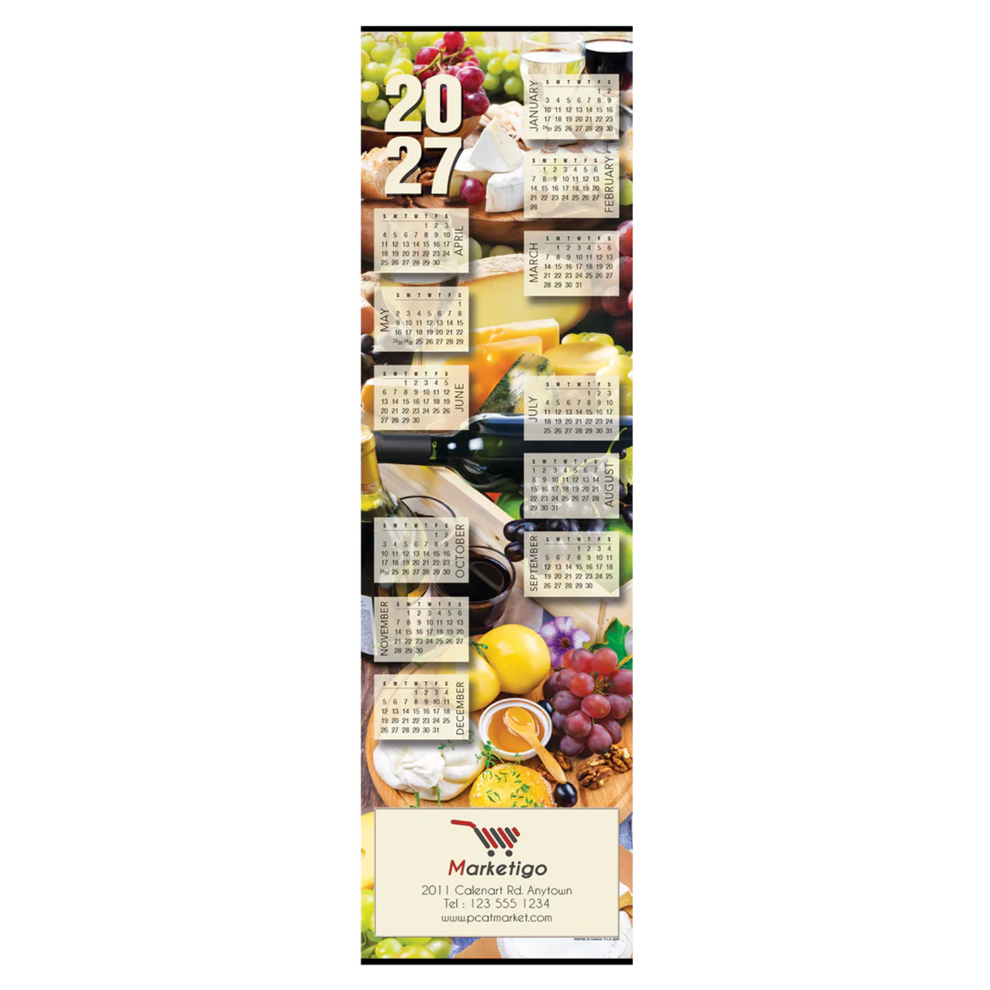 Pca 2900 Wine & Cheese Wall Calendar