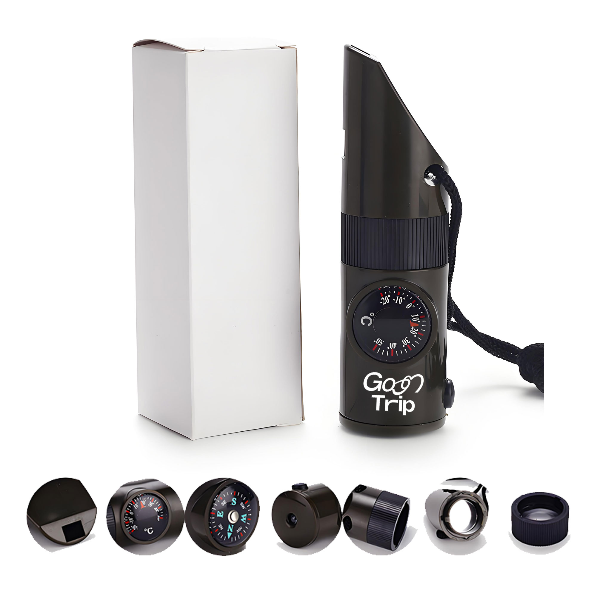 Outdoor Led Light Whistle W/Compass 5