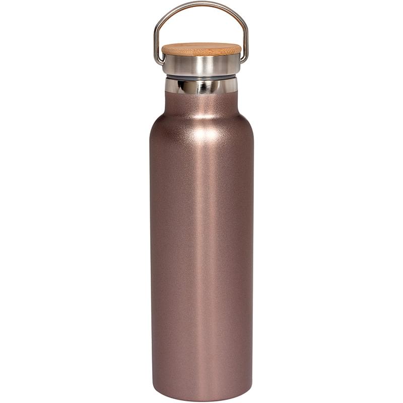 20 Oz. Double-Wall Bottle with Bamboo Lid - Thumbnail 3