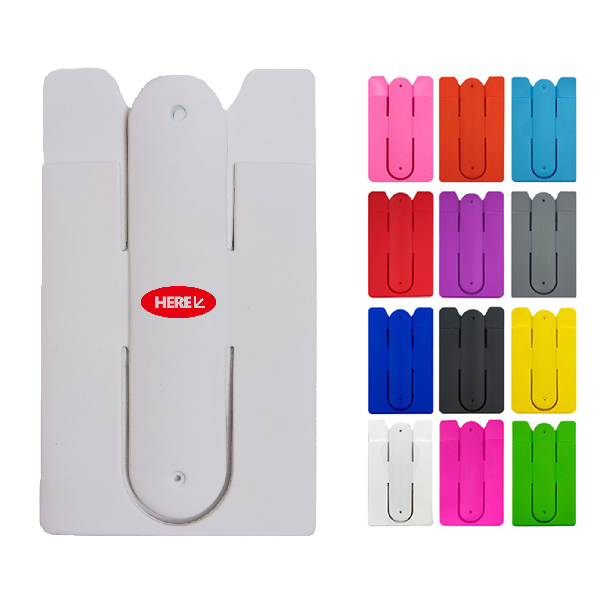Silicone Phone Back Card Holder Stand