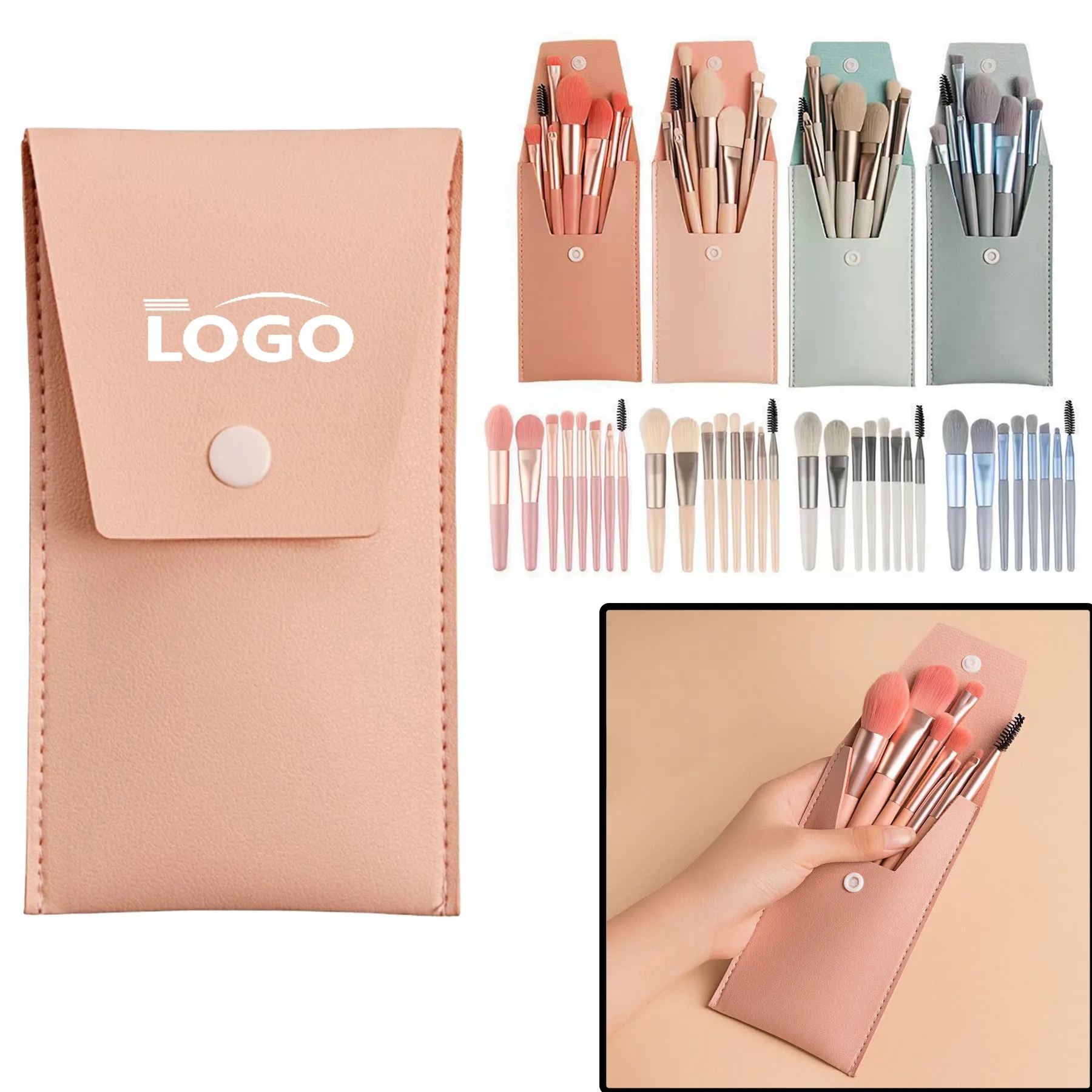 8 Pcs Travel Makeup Brush Set 6