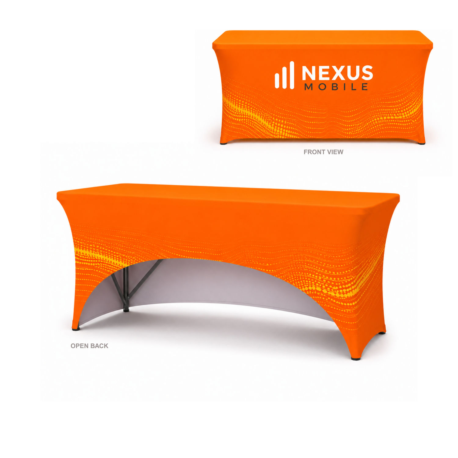 4' Stretch Table Cover, Open Back 12