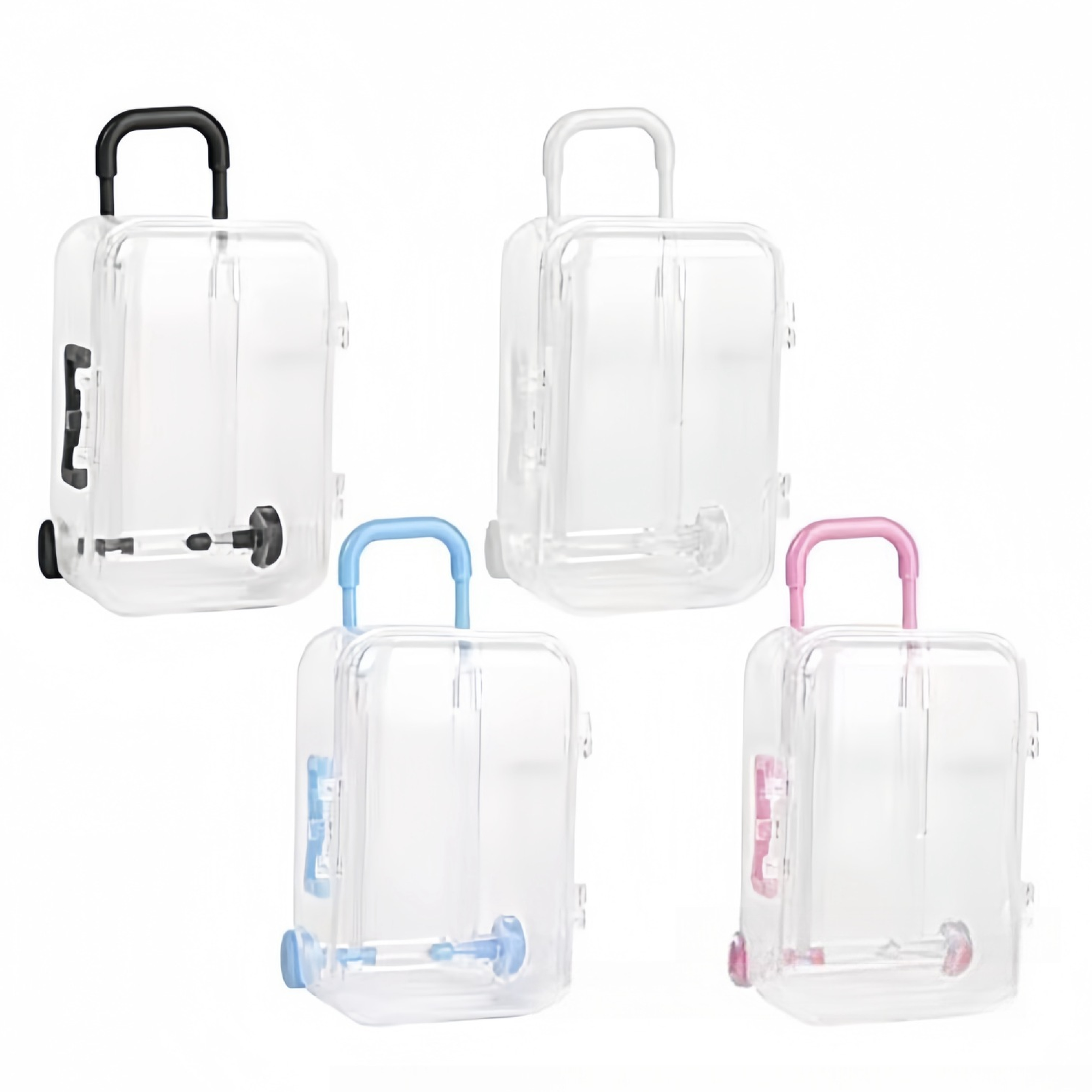 Portable Custom Transparent Mini Trolley Jewelry Storage Box 2