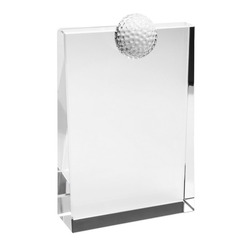 7" Crystal Award - Golf Baldwin_D564CA