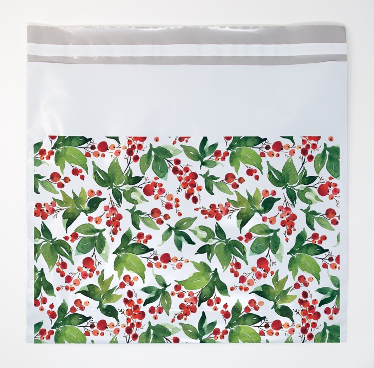 Holly Seasonal Predesigned Poly Mailer (14" x 12") 4