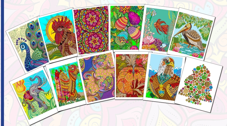 Adult Coloring Book Calendar - ACB1 | American Calendar