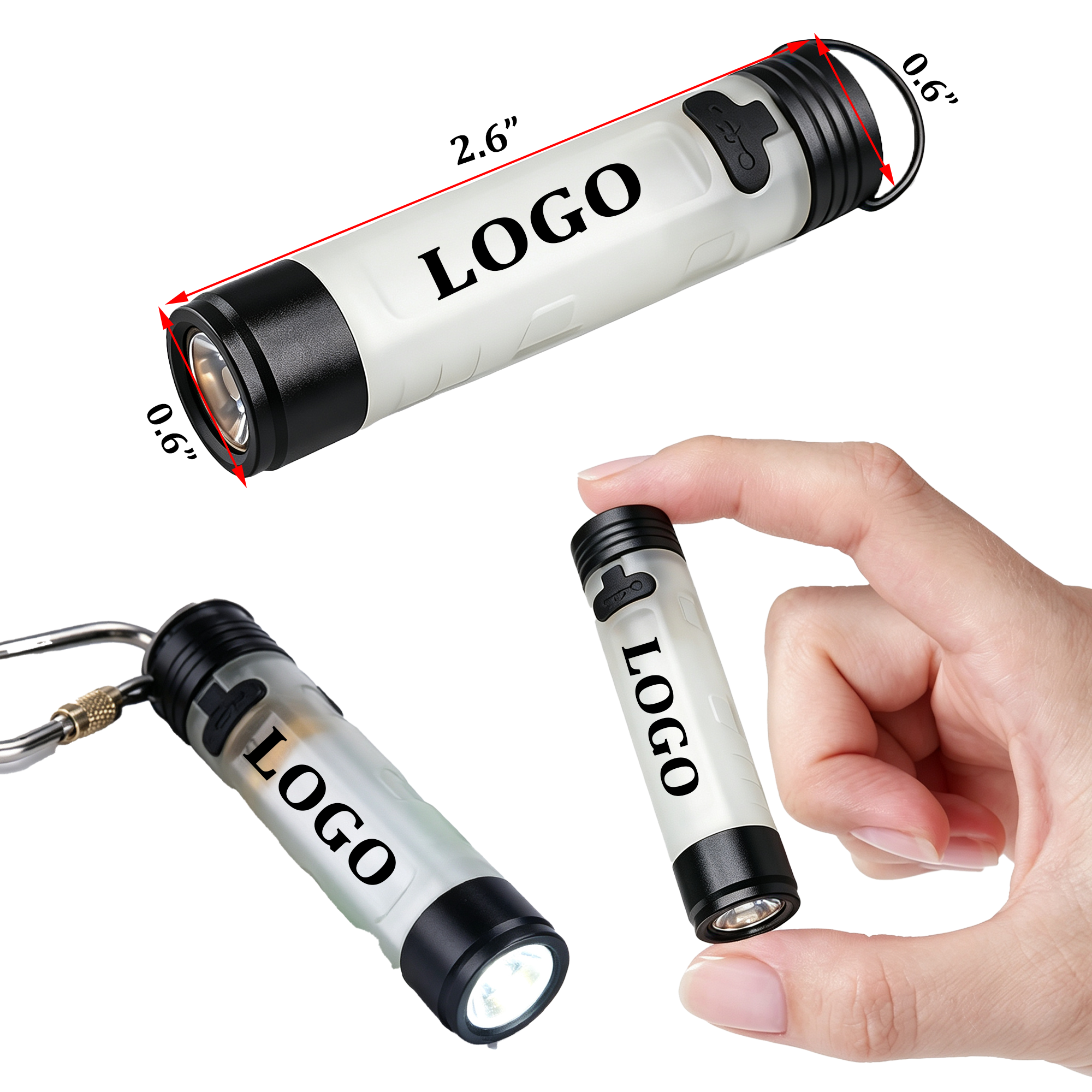 Portable Mini Dual Magnetic Source LED Dual Light Source Small Torch Pocket Flashilight With Hat Cl 4
