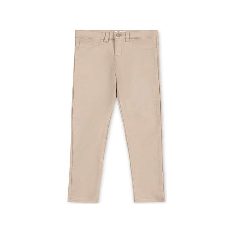 Girls Ponte Knit Pants - Size 7 Khaki 3