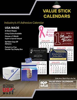 Value Stick calendar sales flyer