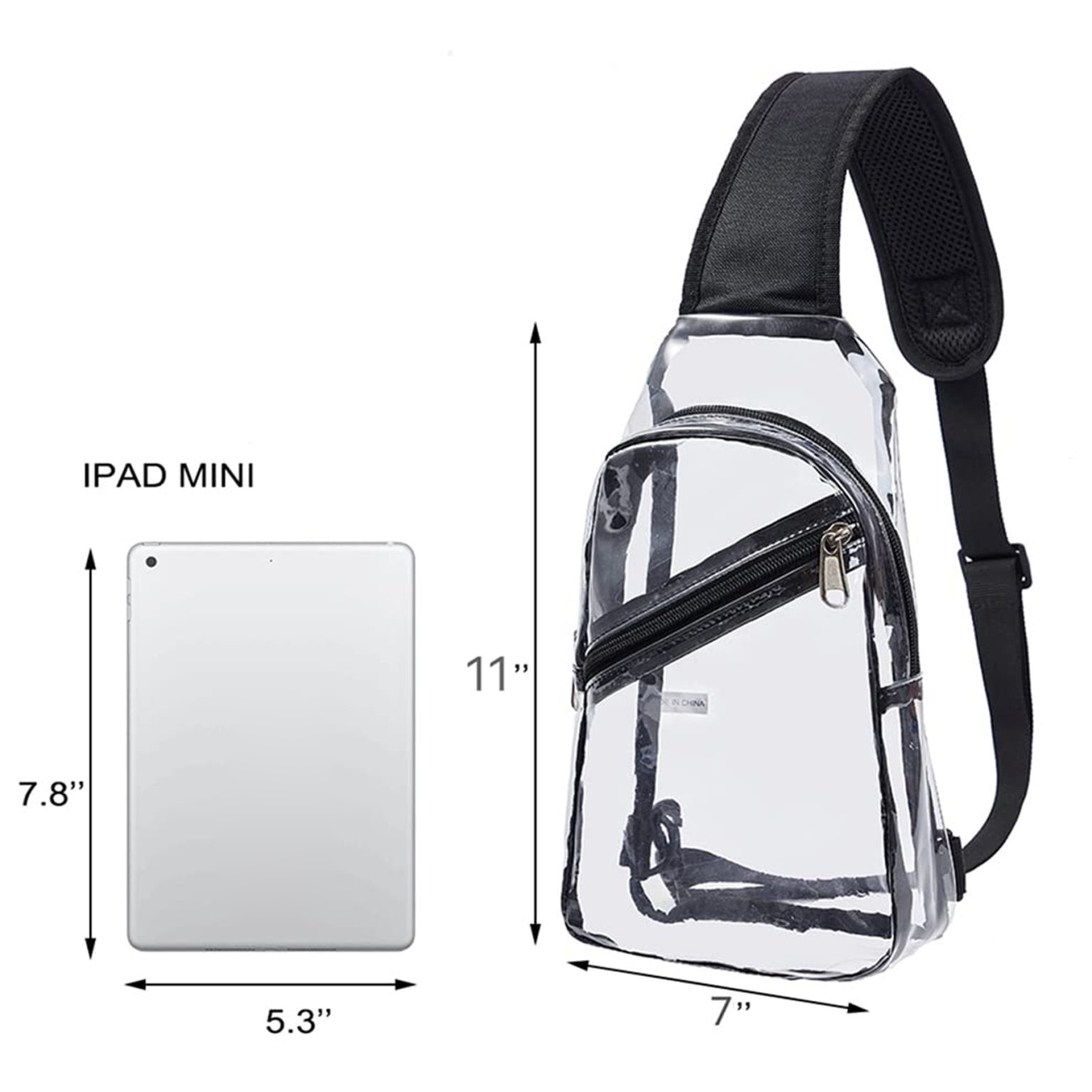 Pvc Transparent Women'S Shoulder And Chest Bag 8
