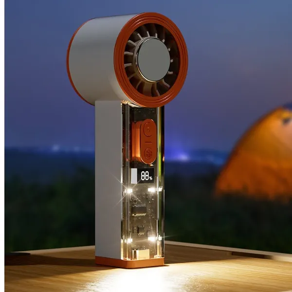 100-Speed Handheld Fan with Digital Display and Light 23