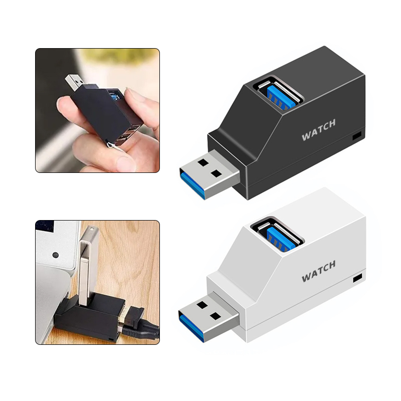 Travel Mini 3 In 1 USB Hub Splitter 5