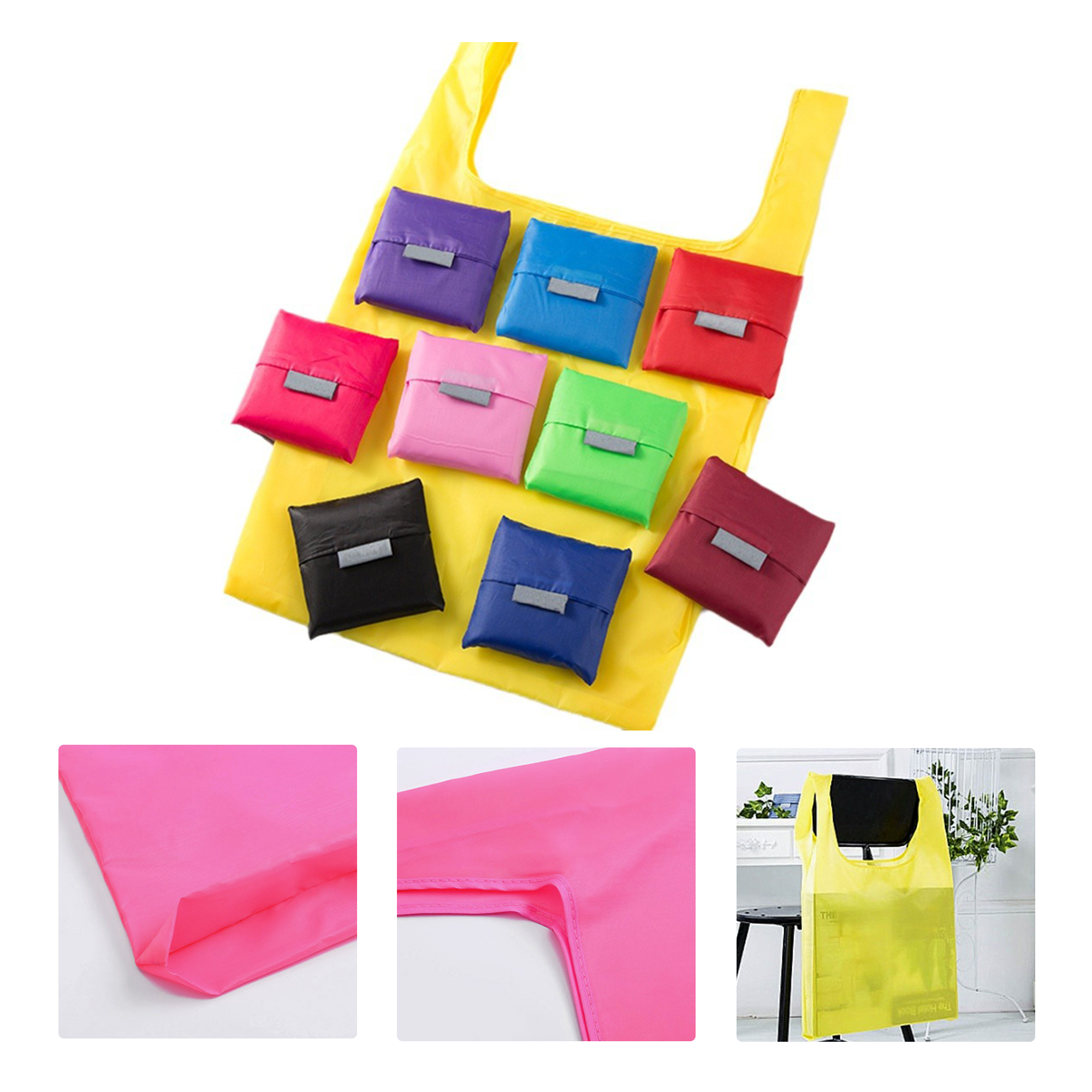 MOQ 50 Oxford Cloth Foldable Shopping Bag Custom Logo Reusable Tote, custom tote bag with logo imprint 3