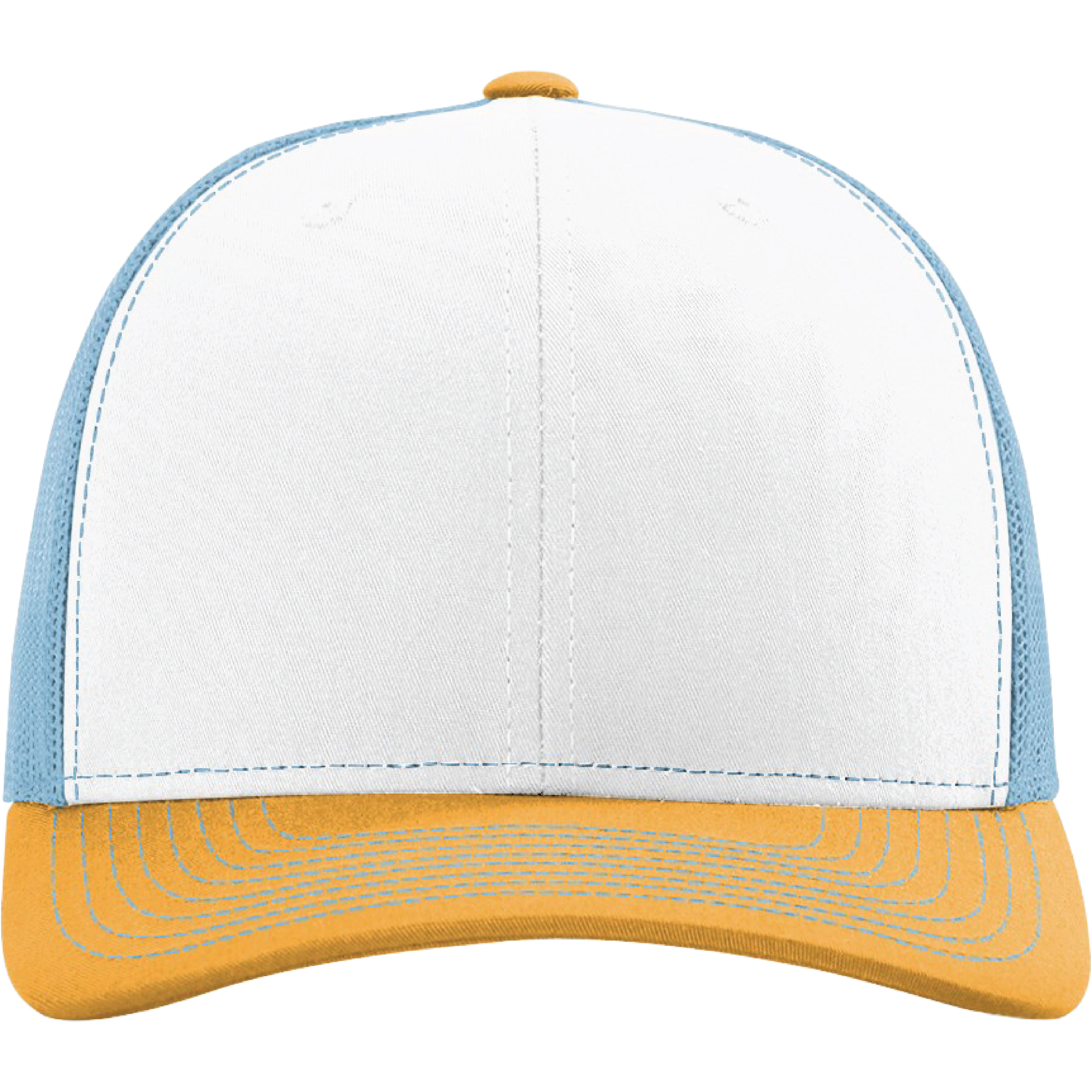 Richardson 112 6-Panel Snapback Trucker Hat w/Leatherette Adhesive Patches or Embroidery 485