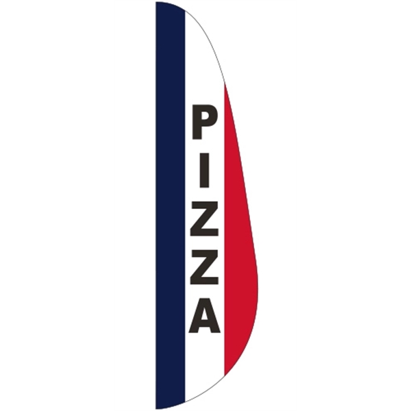 3' x 12' Message Feather Flag - Pizza