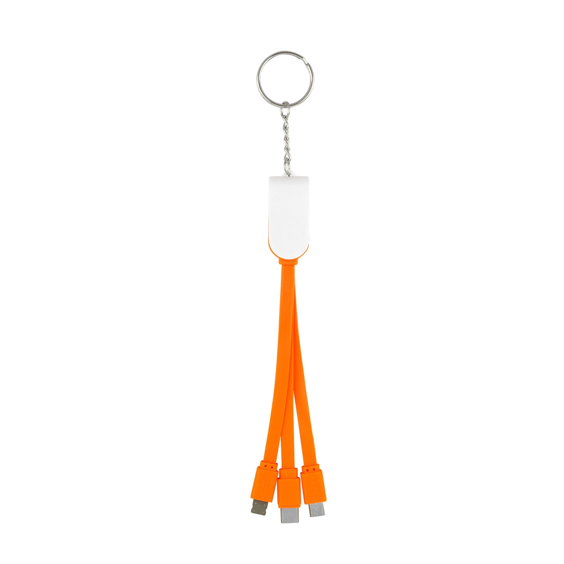 Swivel 3-In-1 Keychain Cable With Type C USB 3
