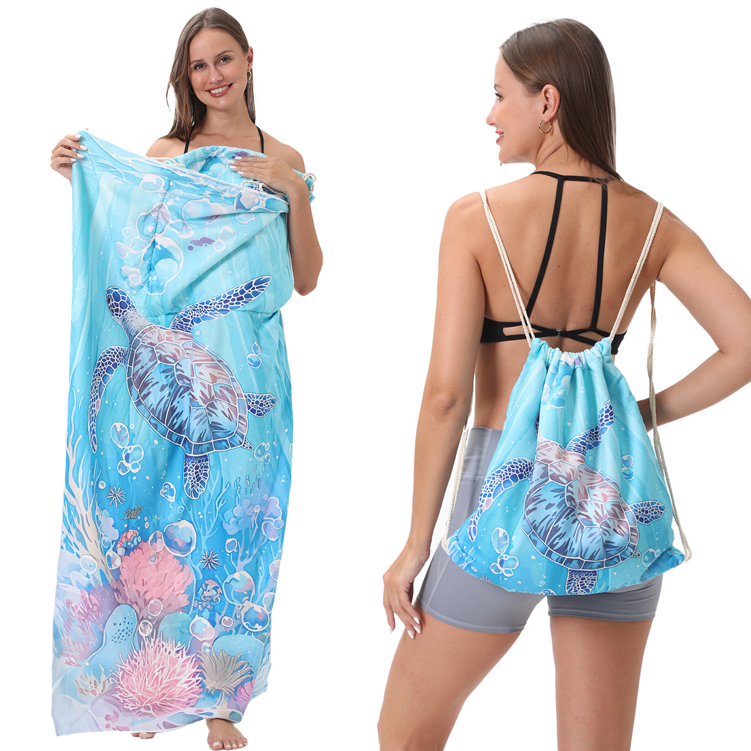 2-in-1 Foldable Beach Towel
