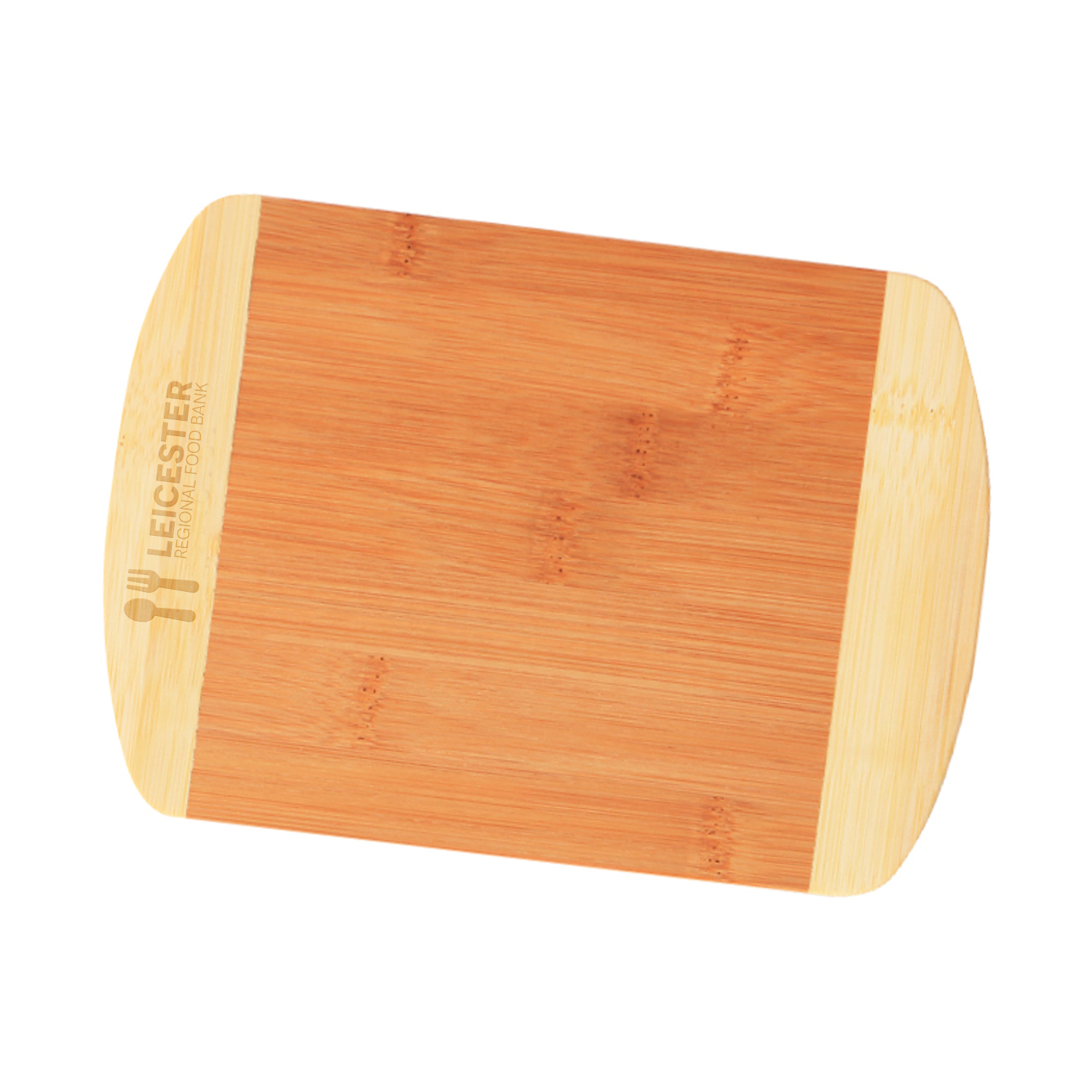 Small Two-Tone Bamboo Cutting Board (Engraved Imprint)