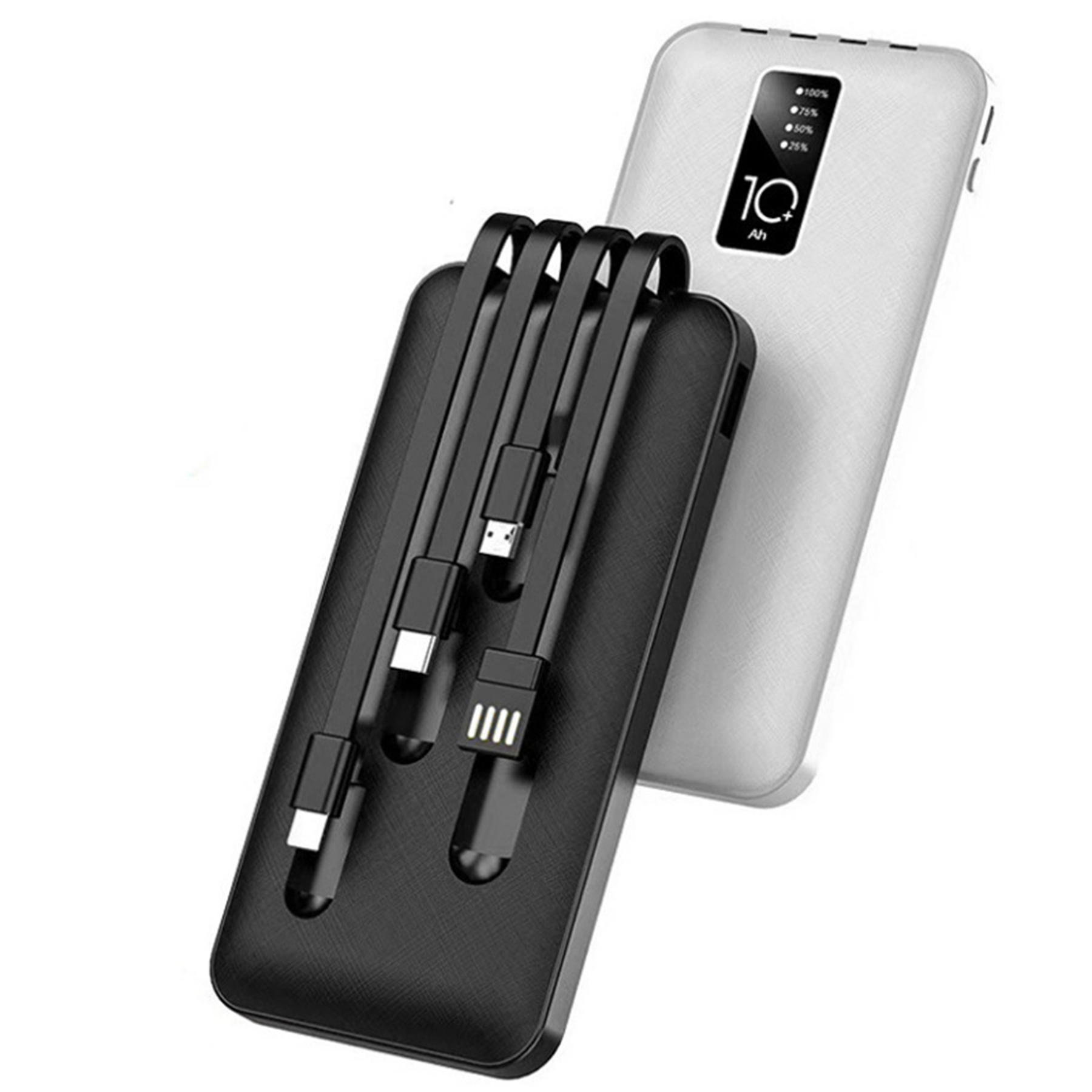 Portable Power Bank With 4 Cable To Match Mobile Phones