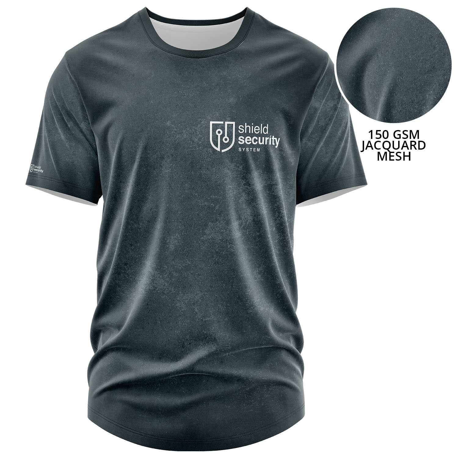 Unisex 150 GSM Jacquard Mesh Performance Short Sleeve Sublimation T-shirt