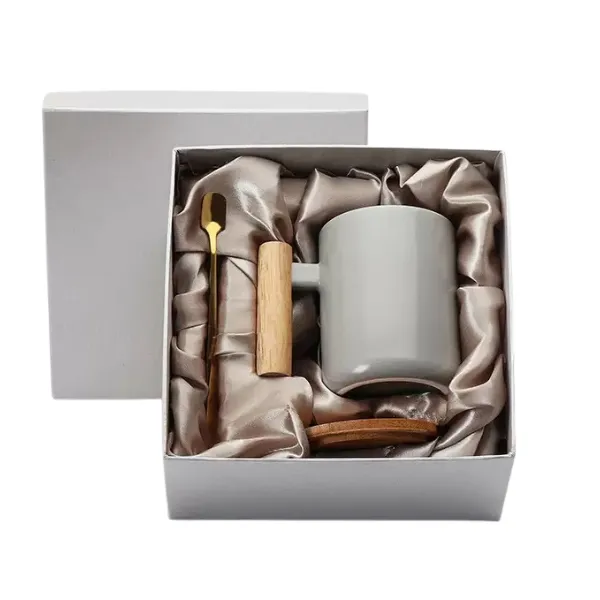 Ceramic Coffee Mug with Lid and Scoop Included 13