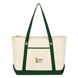 Large Cotton Canvas Sailing Tote Bag - Thumbnail 3