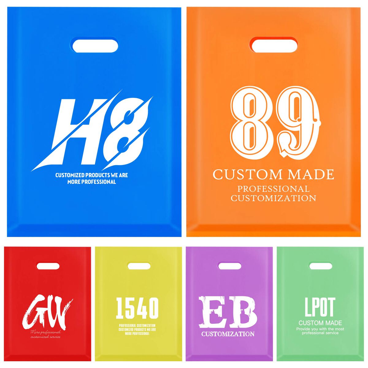 PE Plastic Die Cut Handles Bag