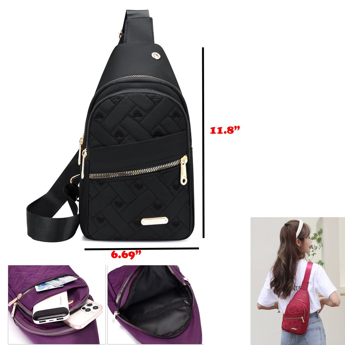 Small Sling Backpack Bag