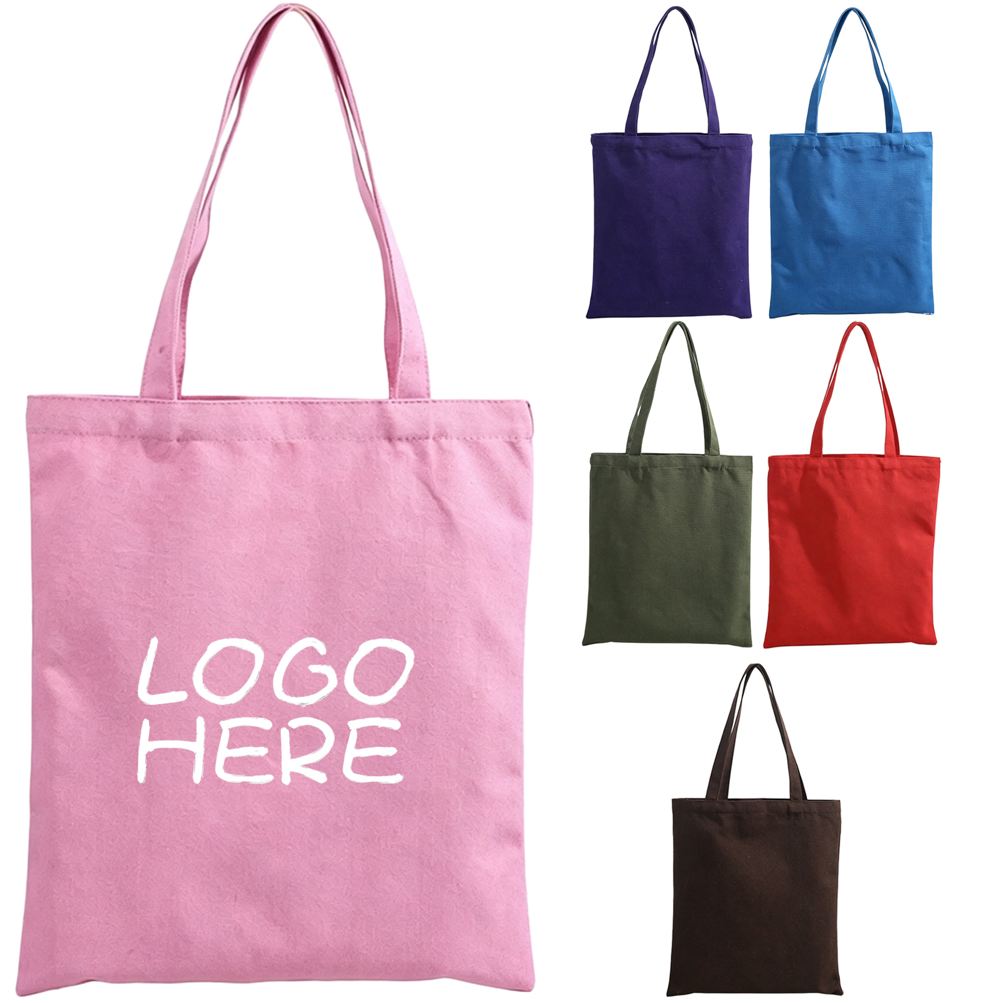 Multi Color Canvas Tote Bag, custom tote bag with logo imprint 2