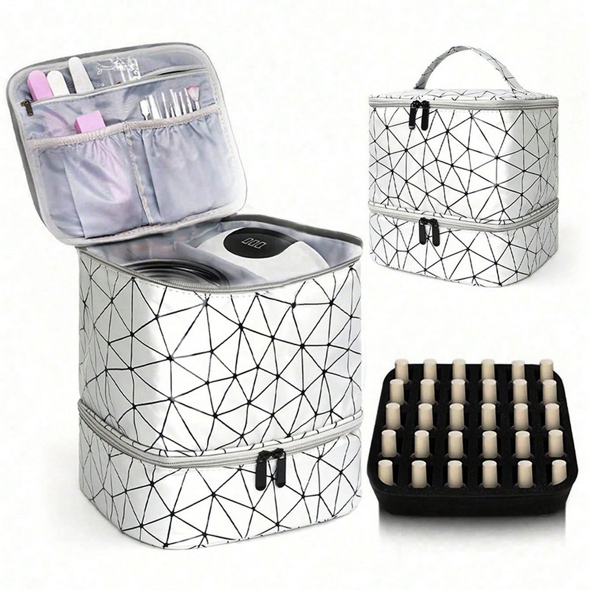 Double Makeup Nail Polish Storage Bag 14