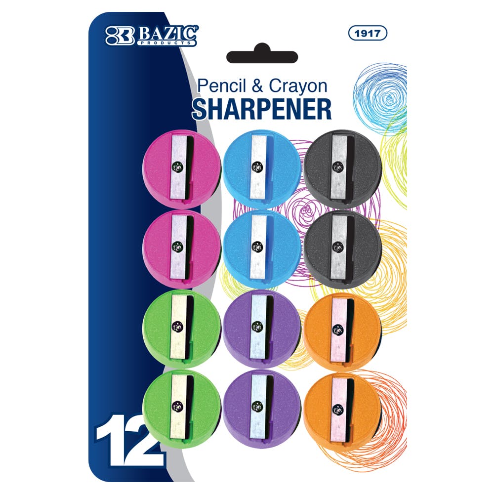 Pencil Sharpeners - 12 Count Assorted Colors 3