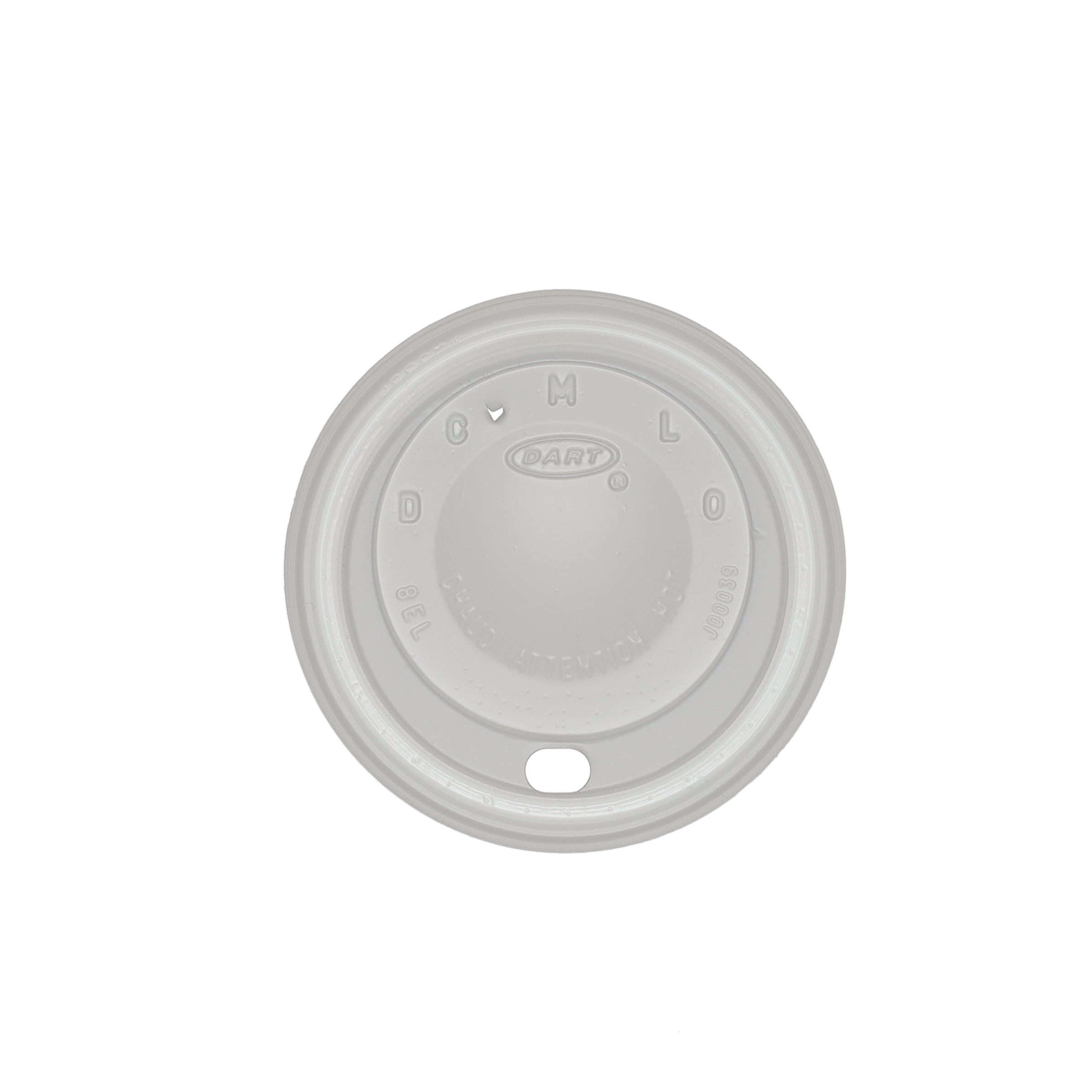 8 oz Foam Cup Domed Lid White 4