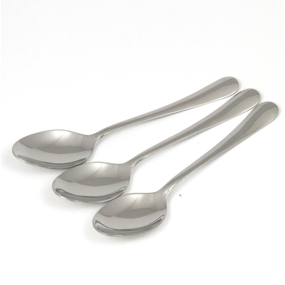 Stainless Steel Teaspoon Set - 3 Pack 6" 3