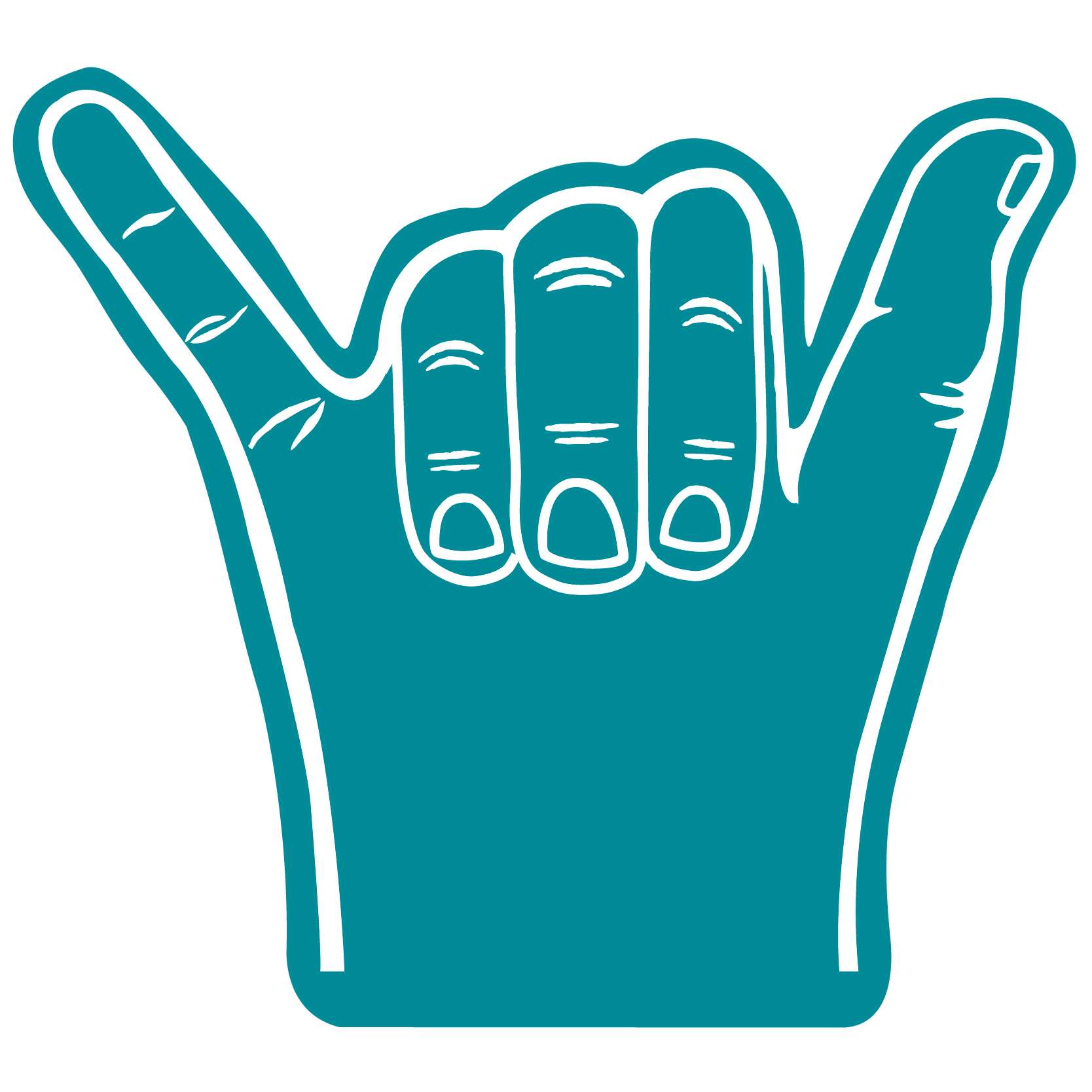Foam Hang Ten Surfing Hand 55