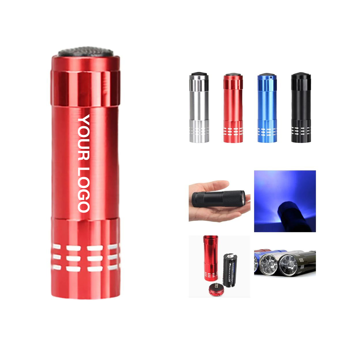 Compact LED Flashlight with 9 Bright Light Bulbs