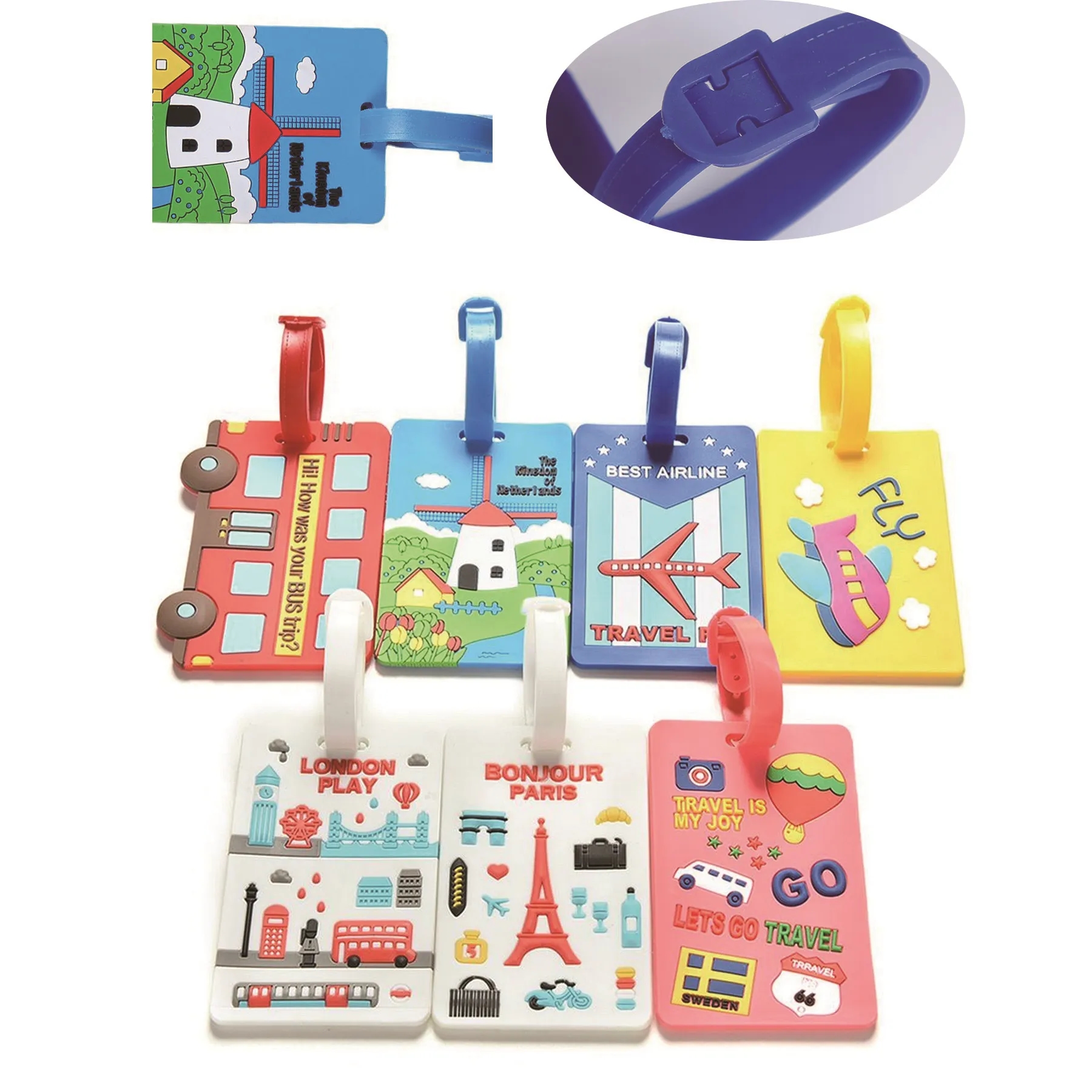 Custom Design Rubber Luggage Tag 6