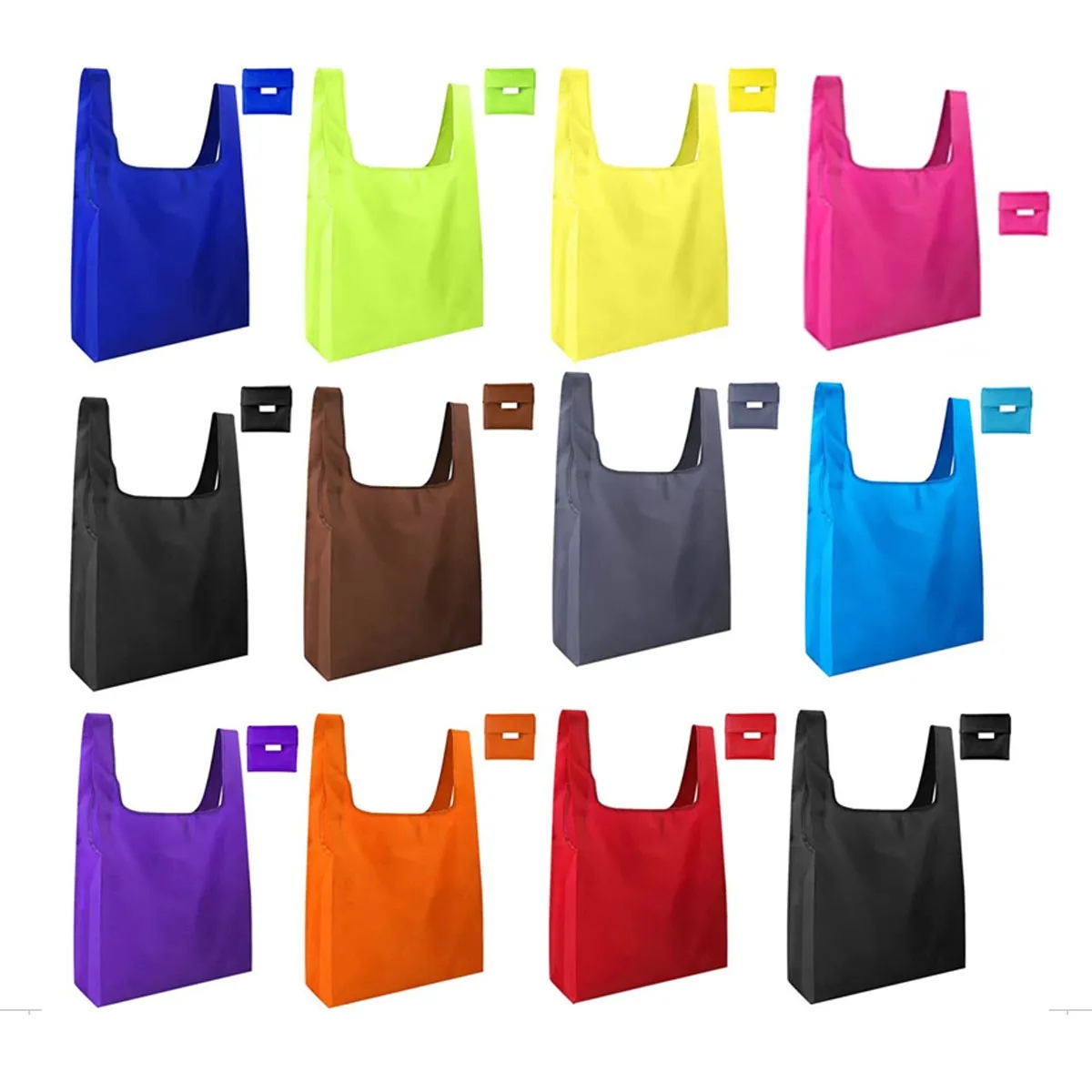 Reusable Shopping Tote Bags With Small Pouch 7