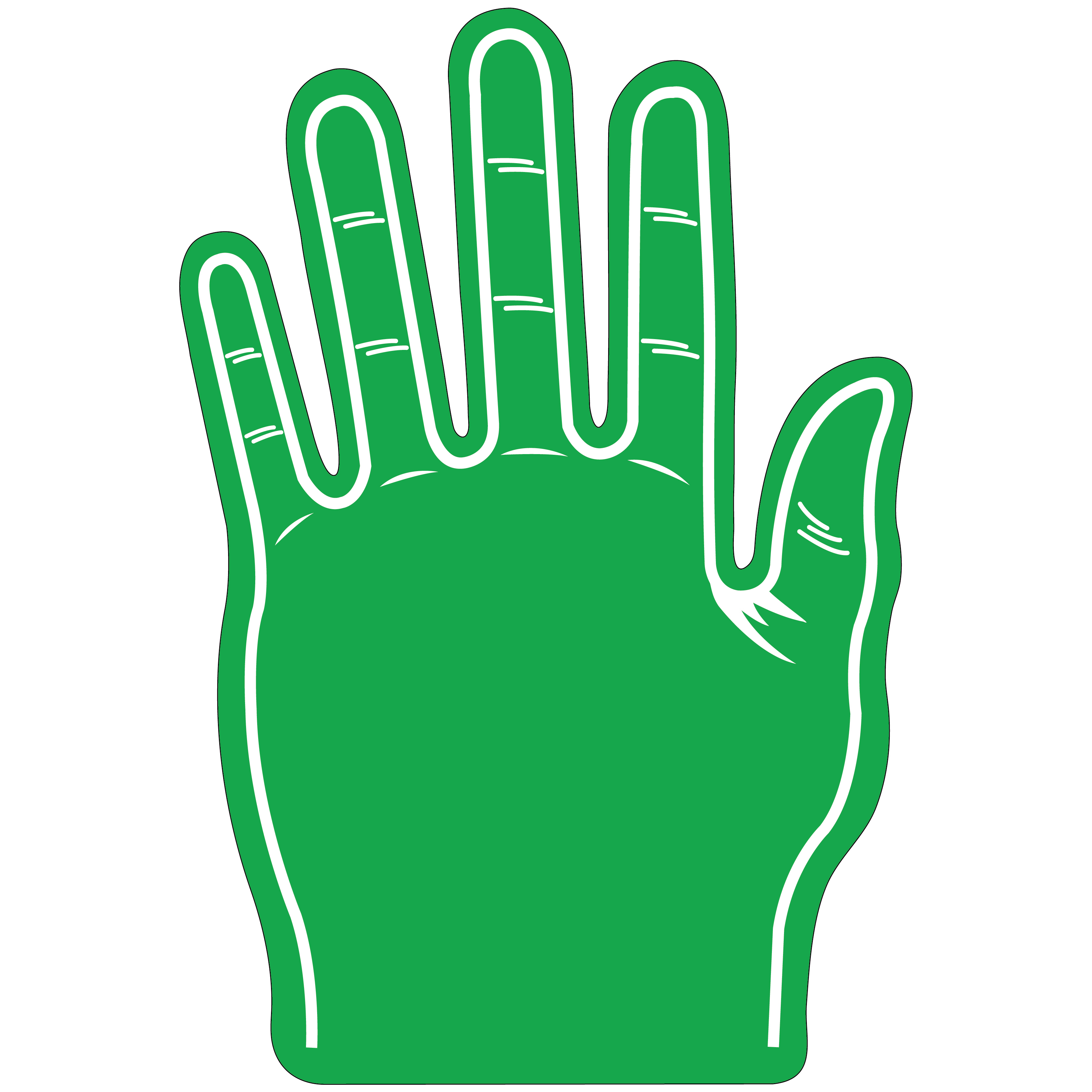 Foam Hand Five Finger 16" 50