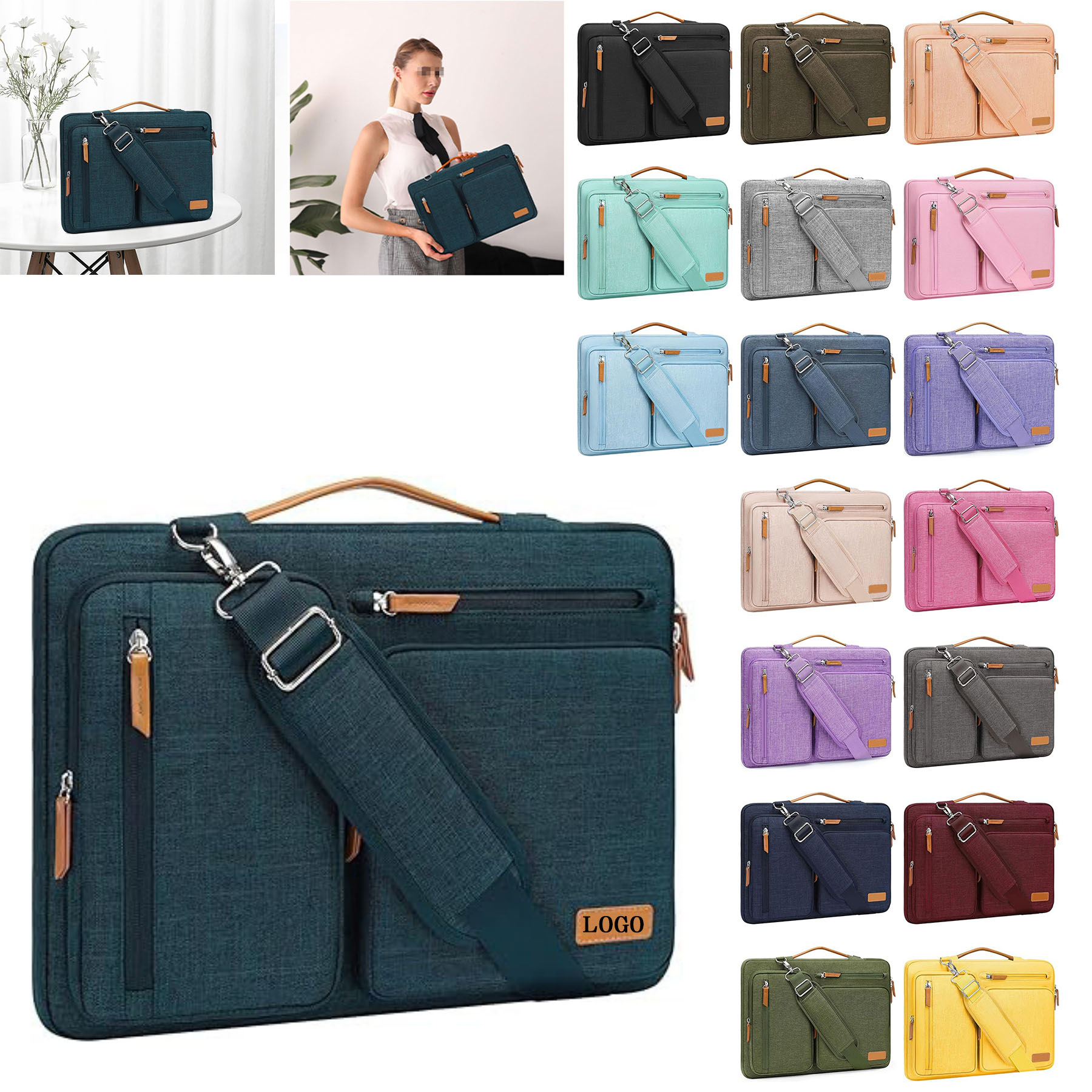 Protective Laptop Shoulder Messenger Bag 38