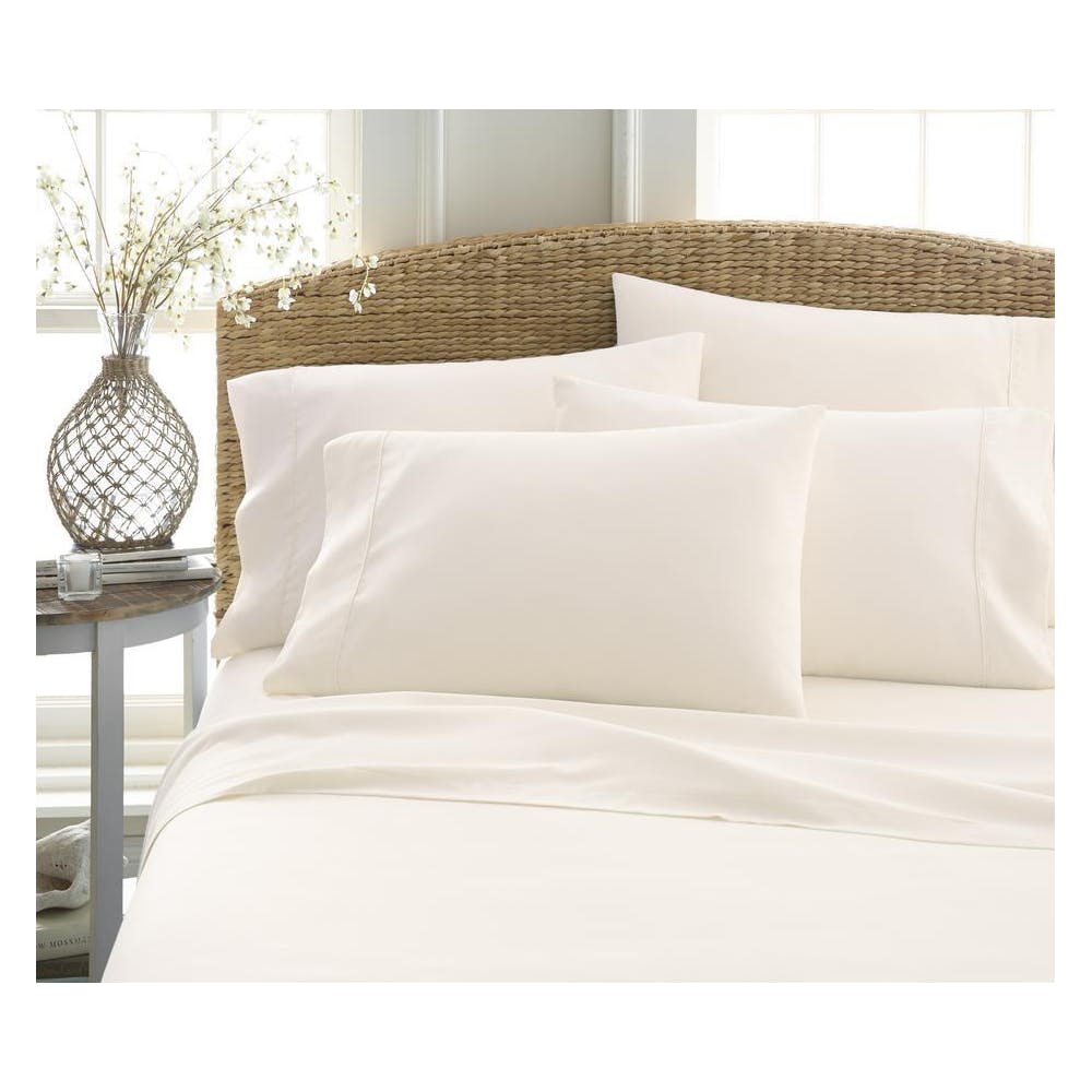 Double Brushed Sheet Sets - Ivory Cali King 6 Piece 3