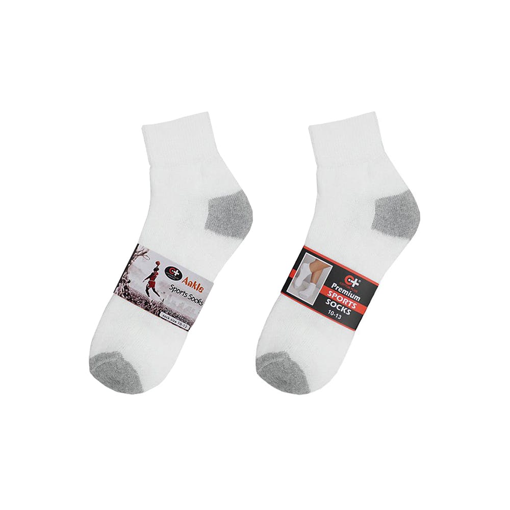 Men's Ankle Socks - White Size 10-13 3