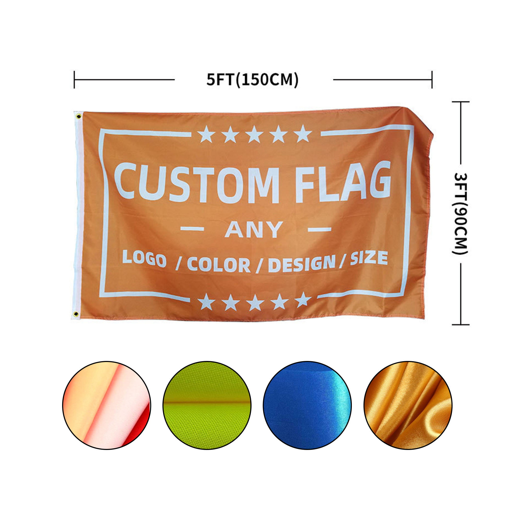 3' x5' Double Sided Custom Flag 5